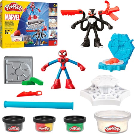 Zestaw Spider-Man z wyrzutnią Play-Doh i figurkami do walki