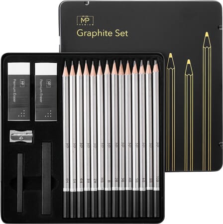 Mr. Pen Drawing Pencils with Tin Case