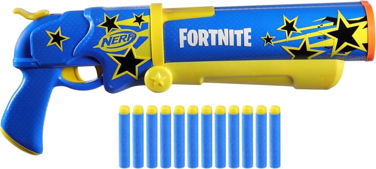 Blaster Nerf Fortnite Half Tone Hero con Tamburo Apribile