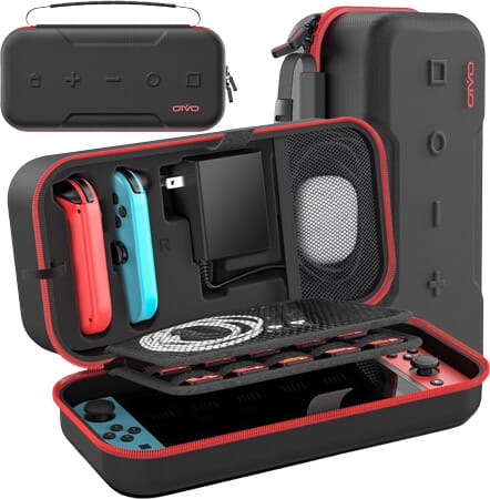 Étui de transport rouge pour Nintendo Switch