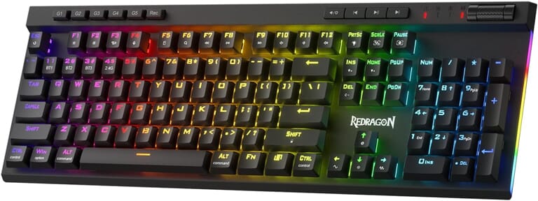 Mechaniczna klawiatura gamingowa RGB z wymiennymi przełącznikami