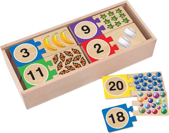 Puzzles en bois pour apprendre les chiffres