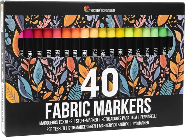 Permanent Fabric Markers with 40 Colors