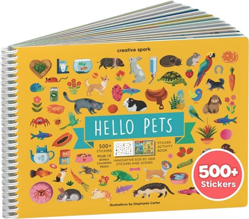 Libro de Pegatinas de Mascotas Cupkin con Más de 500 Stickers Reutilizables