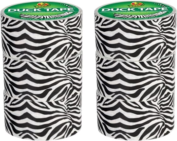 Ruban adhésif Duck Tape motif zèbre (lot de 6)