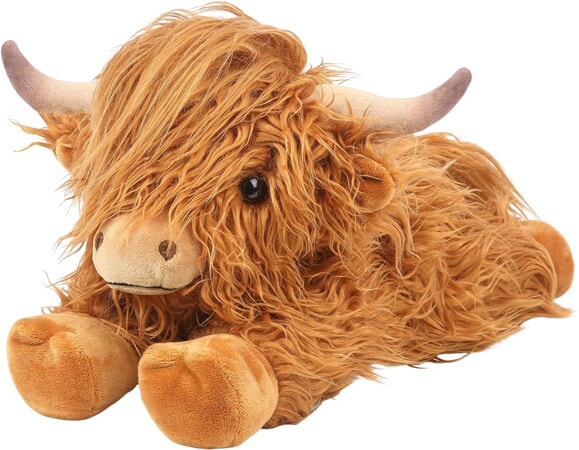 Magnetron Verwarmbare Hooglandkoe Knuffel met Lavendel