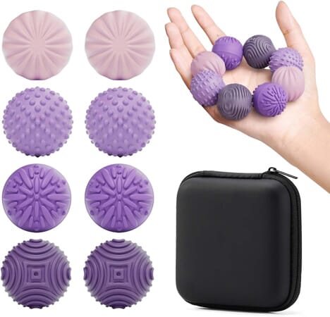 Balles Magnétiques Fidget en Silicone (Lot de 8)