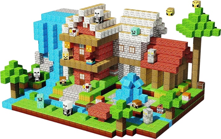 Cubes de Construction Magnétiques (200 pièces)