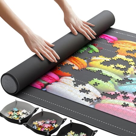 Tappetino Arrotolabile per Puzzle con Borsa