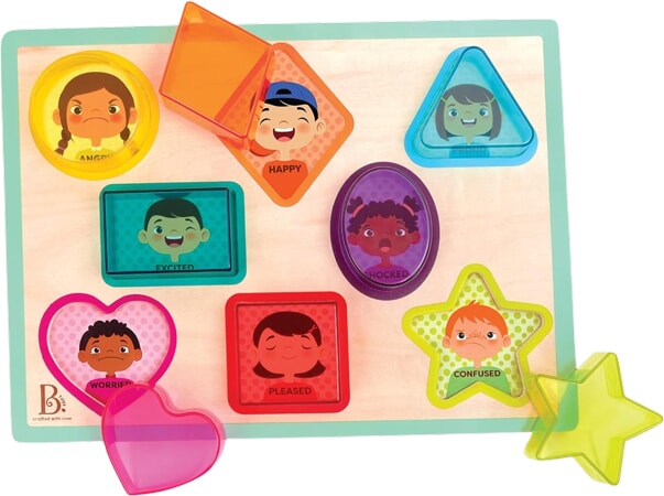 B. toys Shapes & Emotions Chunky Puzzle