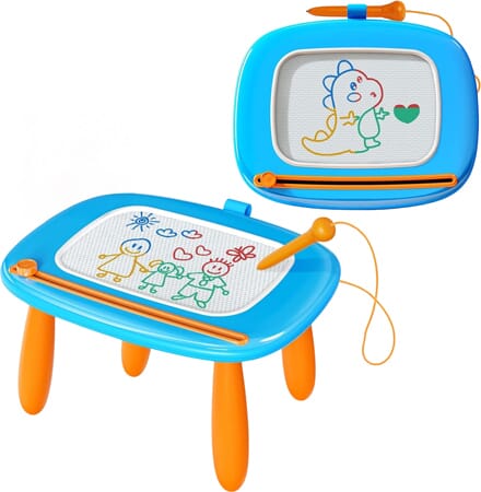 Lavagna magnetica con gambe regolabili