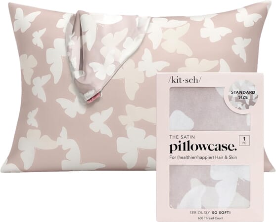 Satin-Kissenbezug mit Reißverschluss