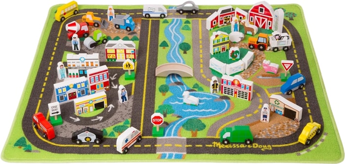 Melissa & Doug Deluxe Activity Road Rug Play Set