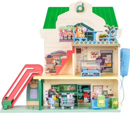 Bluey Supermarkt-Spielset mit funktionierender Rolltreppe
