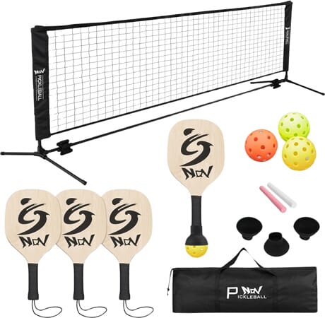 NQV Complete Pickleball Set with 10ft Net