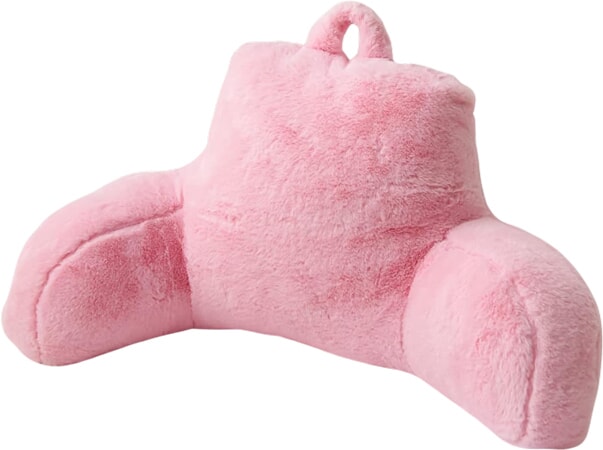 Faux Fur Reading Pillow with Arms