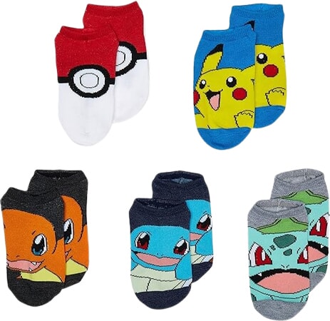 Pokemon sokken 5-pack (no-show model)