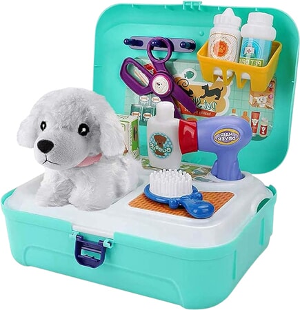 Pet Care Play Set with Carrier Backpack