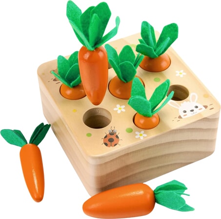 Holz-Karotten Sortierspiel