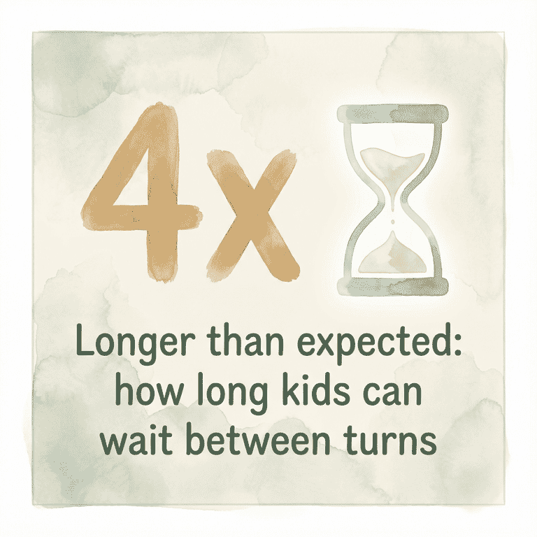 Stat showing children wait 4 times longer than expected between gift-opening turns