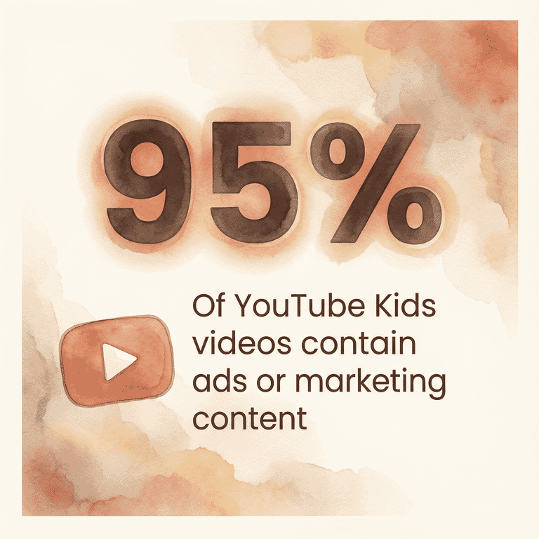 95 percent of YouTube Kids videos contain ads or marketing content
