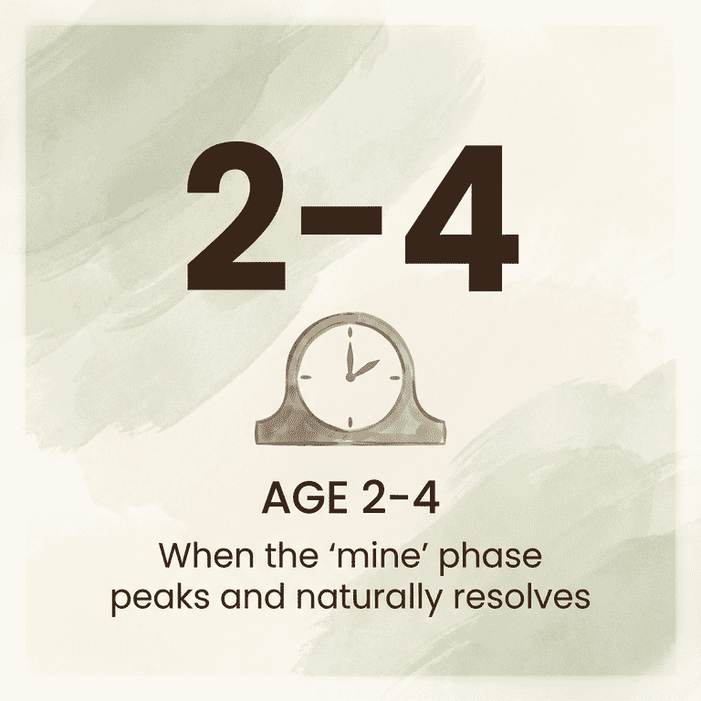 Stat box showing age 2 to 4 when the mine phase peaks and naturally resolves