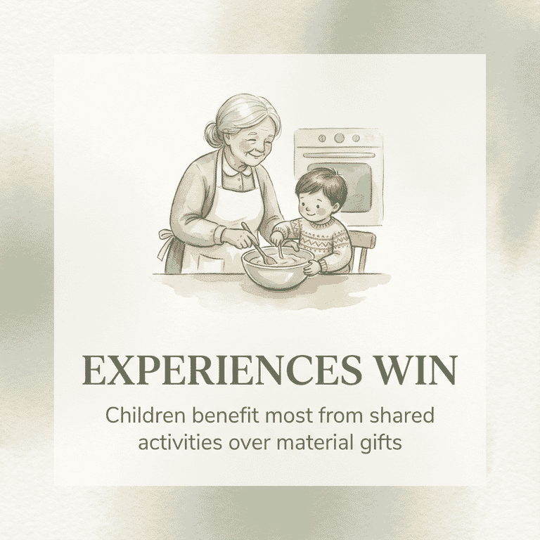 Stat showing children benefit most from shared activities over material gifts