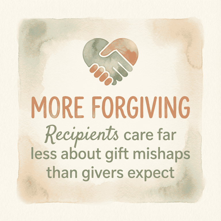 Stat showing recipients care far less about gift mishaps than givers expect