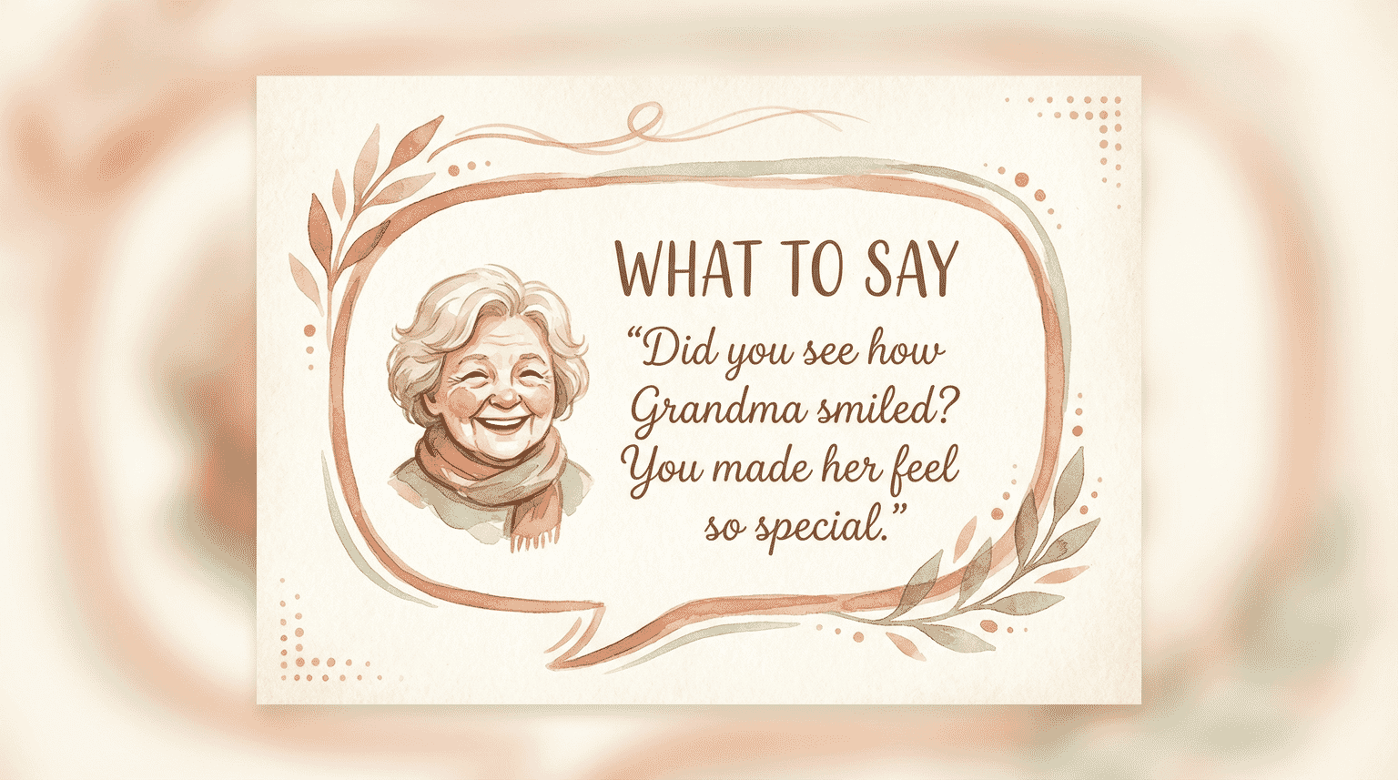 Script card showing what to say when pointing out gift recipient reactions