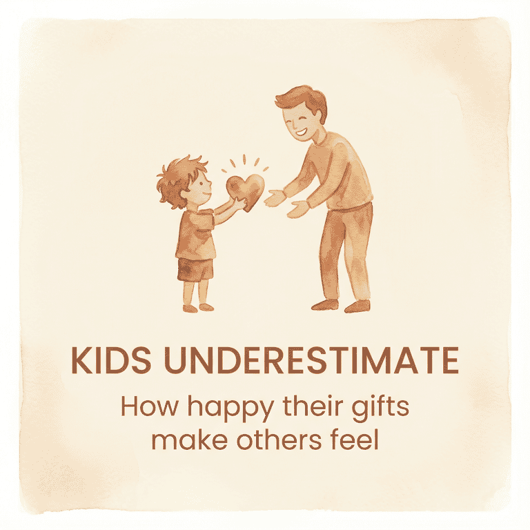 Stat showing kids underestimate how happy their gifts make others feel