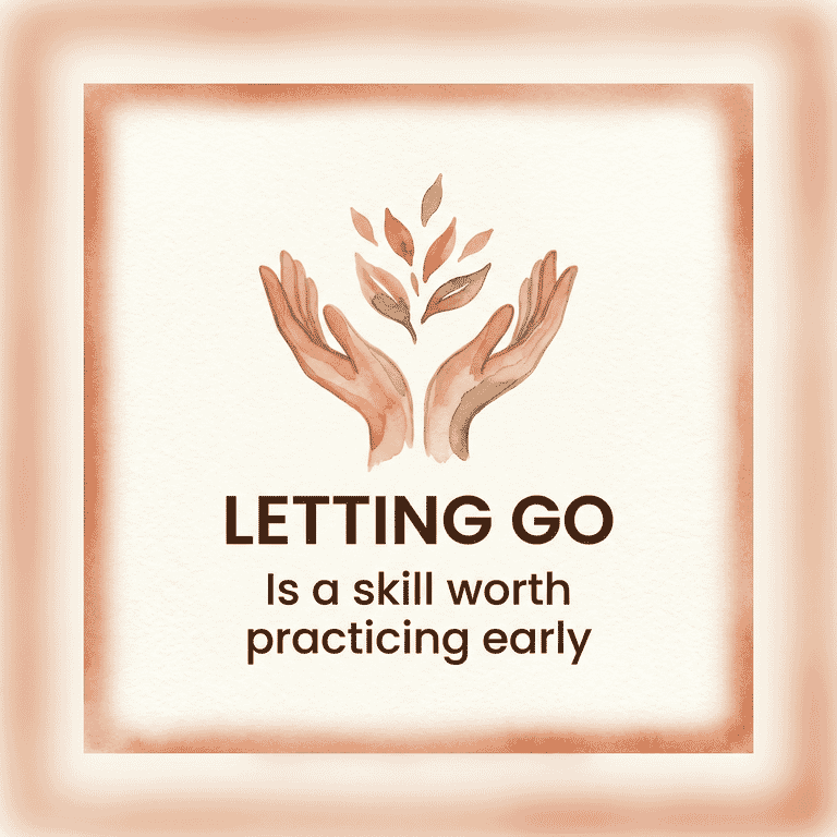 Stat box with quote about letting go being a skill worth practicing early