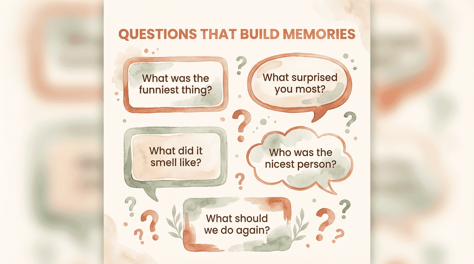 Five conversation prompts that build memories in children including funniest thing and what surprised you