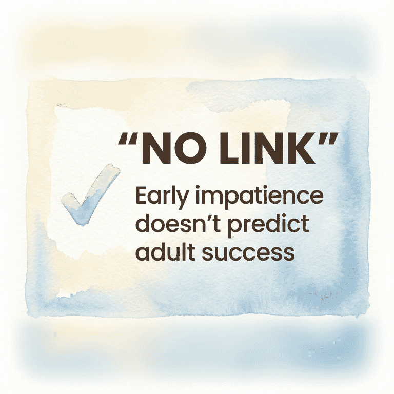 Stat showing no link between early impatience and adult success
