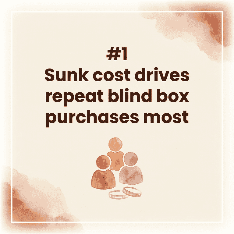 Stat showing sunk cost is the number one driver of repeat blind box purchases
