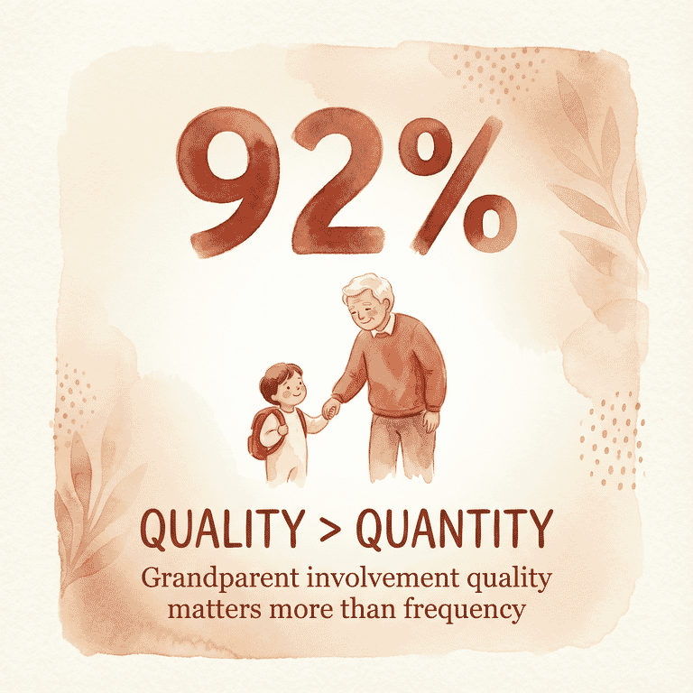 Stat showing grandparent involvement quality matters more than frequency