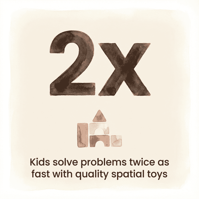 Stat showing kids solve problems twice as fast with quality spatial toys