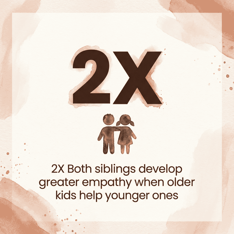 Stat showing both siblings develop greater empathy when older kids help younger ones