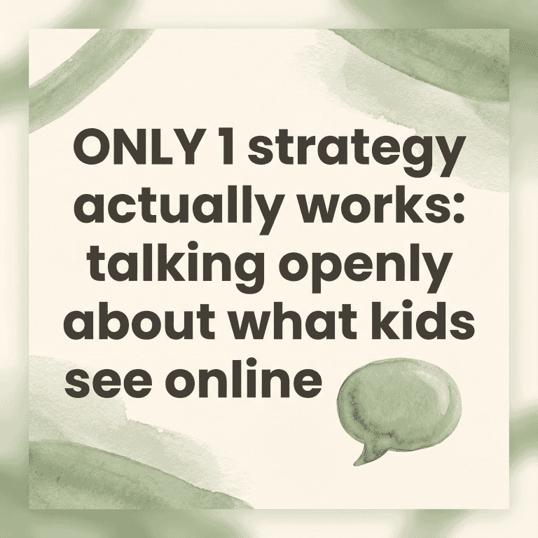 Statistic showing only one strategy works for reducing FOMO: talking openly about what kids see online