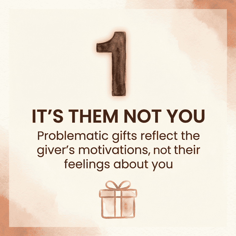 Stat box showing problematic gifts reflect the giver's motivations not feelings about recipient