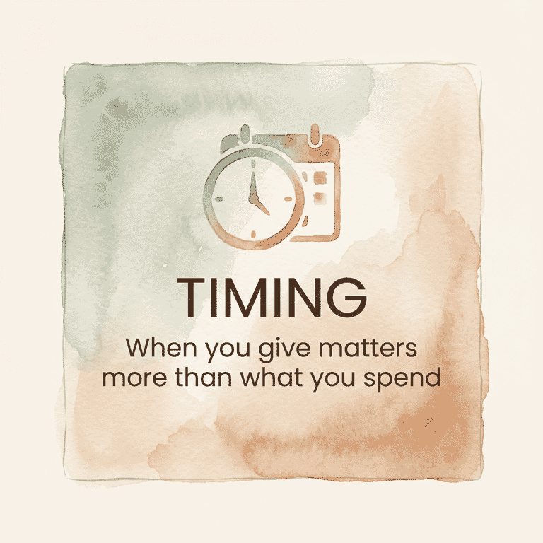 Stat showing timing of gifts matters more than what you spend