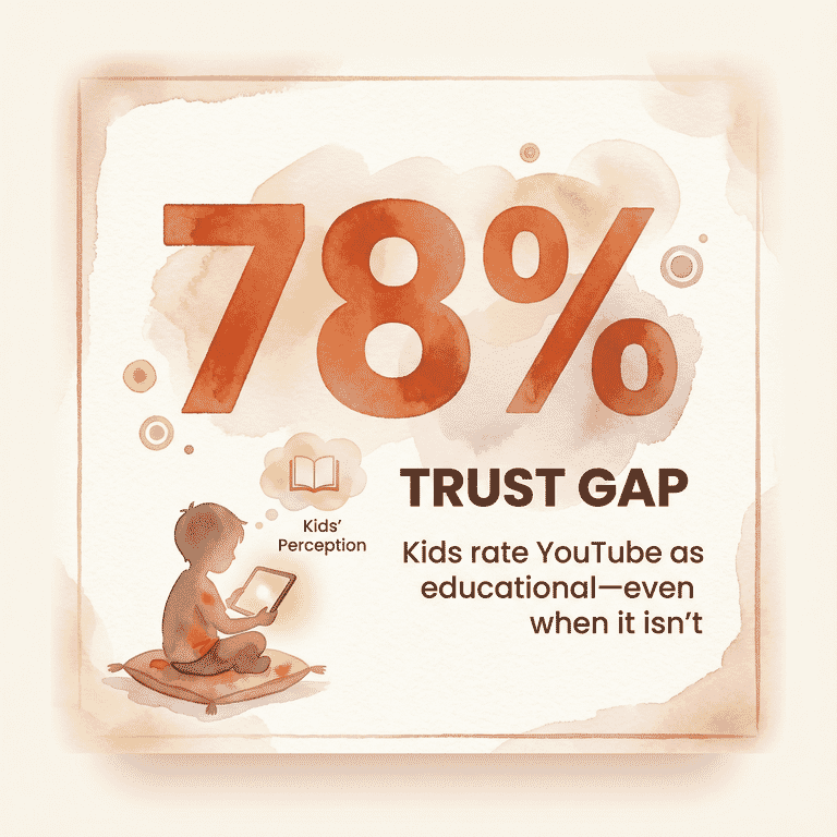 Stat showing kids rate YouTube as educational even when content isn't actually educational